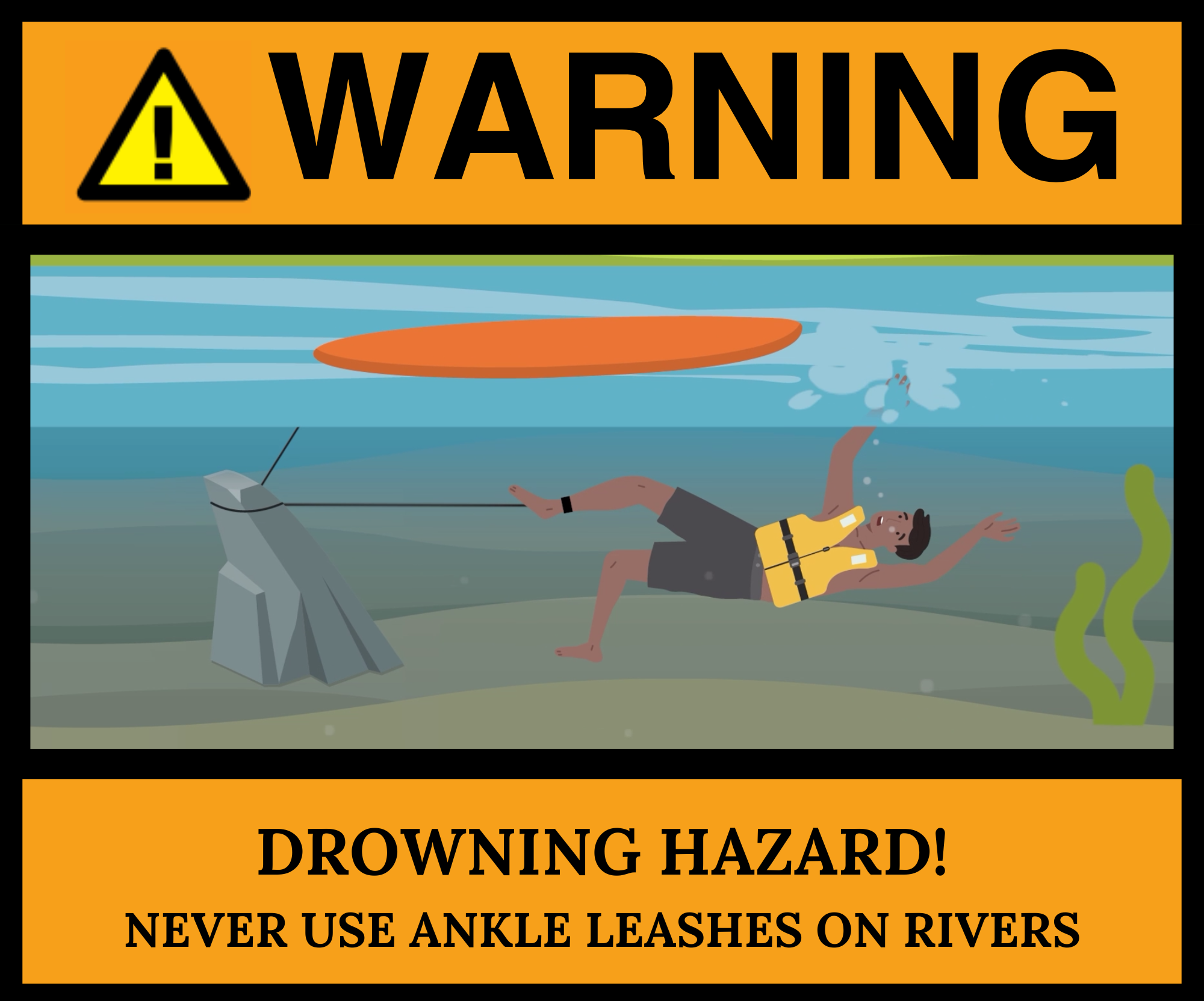 ankle leash dangerous on rivers